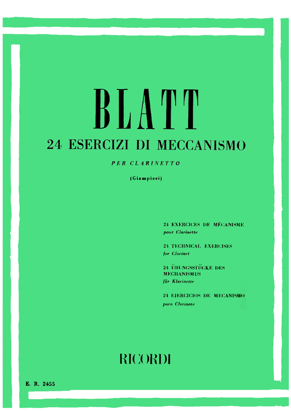 24 Esercizi di meccanismo per clarinetto