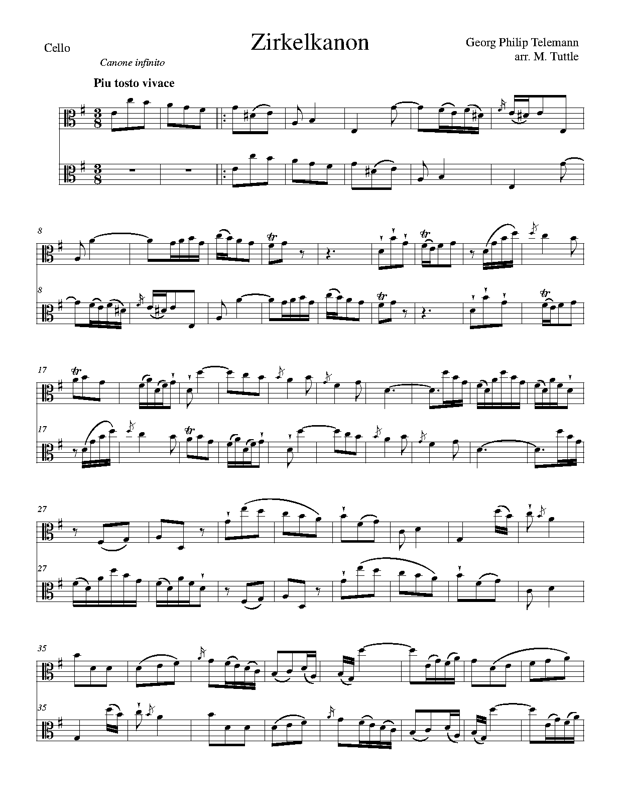 Zirkelkanon, TWV 40:A103 (Telemann, Georg Philipp) - IMSLP