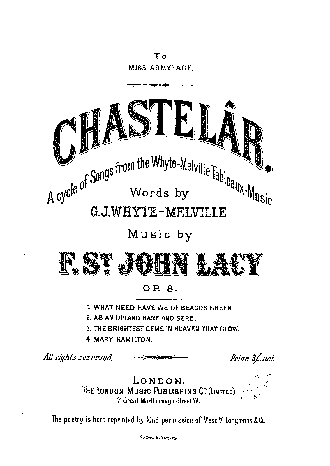 Chastelâr (Lacy, Frederick St. John) - IMSLP