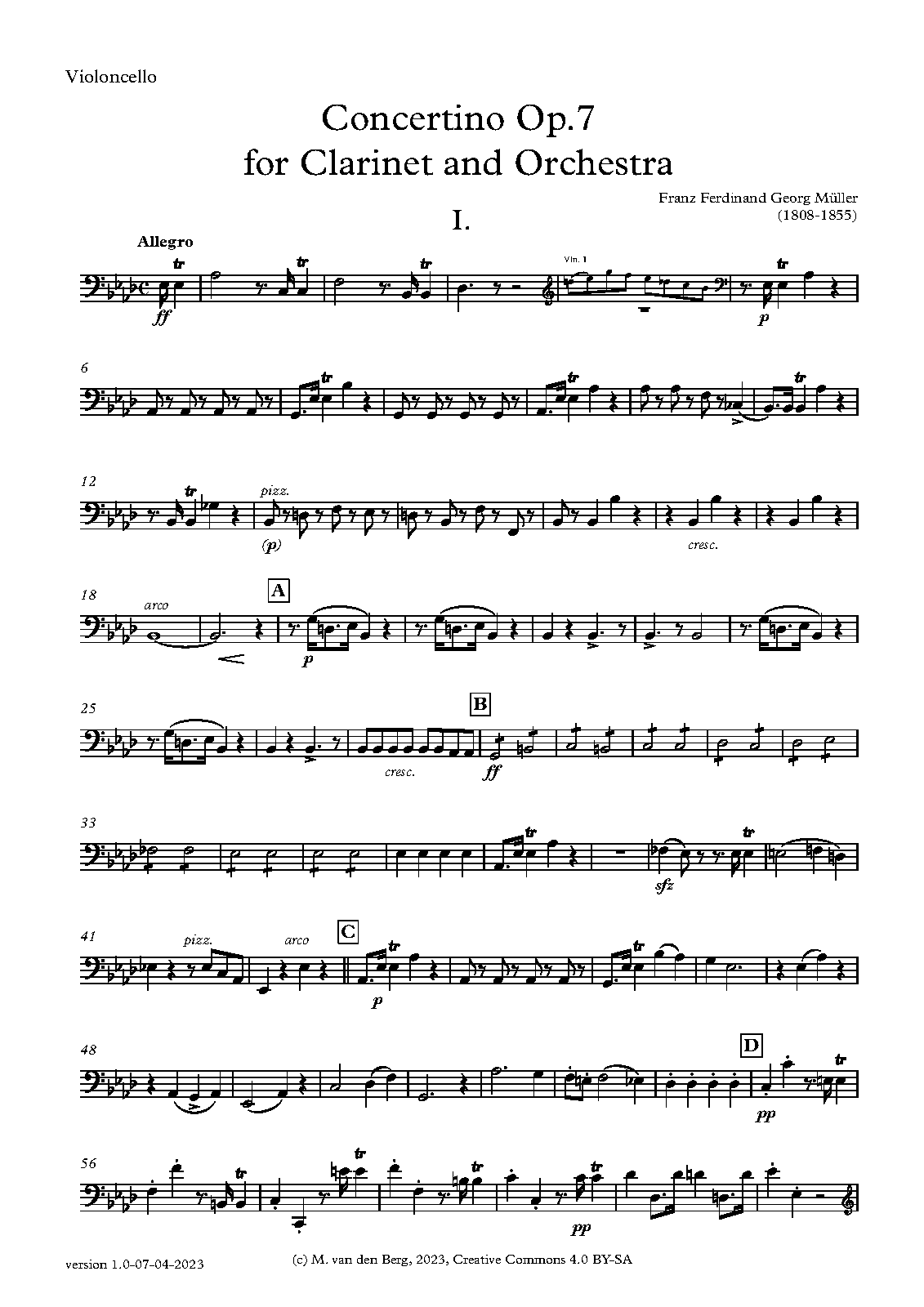 File:PMLP1013326-Georg Müller - Clarinet Concertino Op.7 - Violoncello.pdf