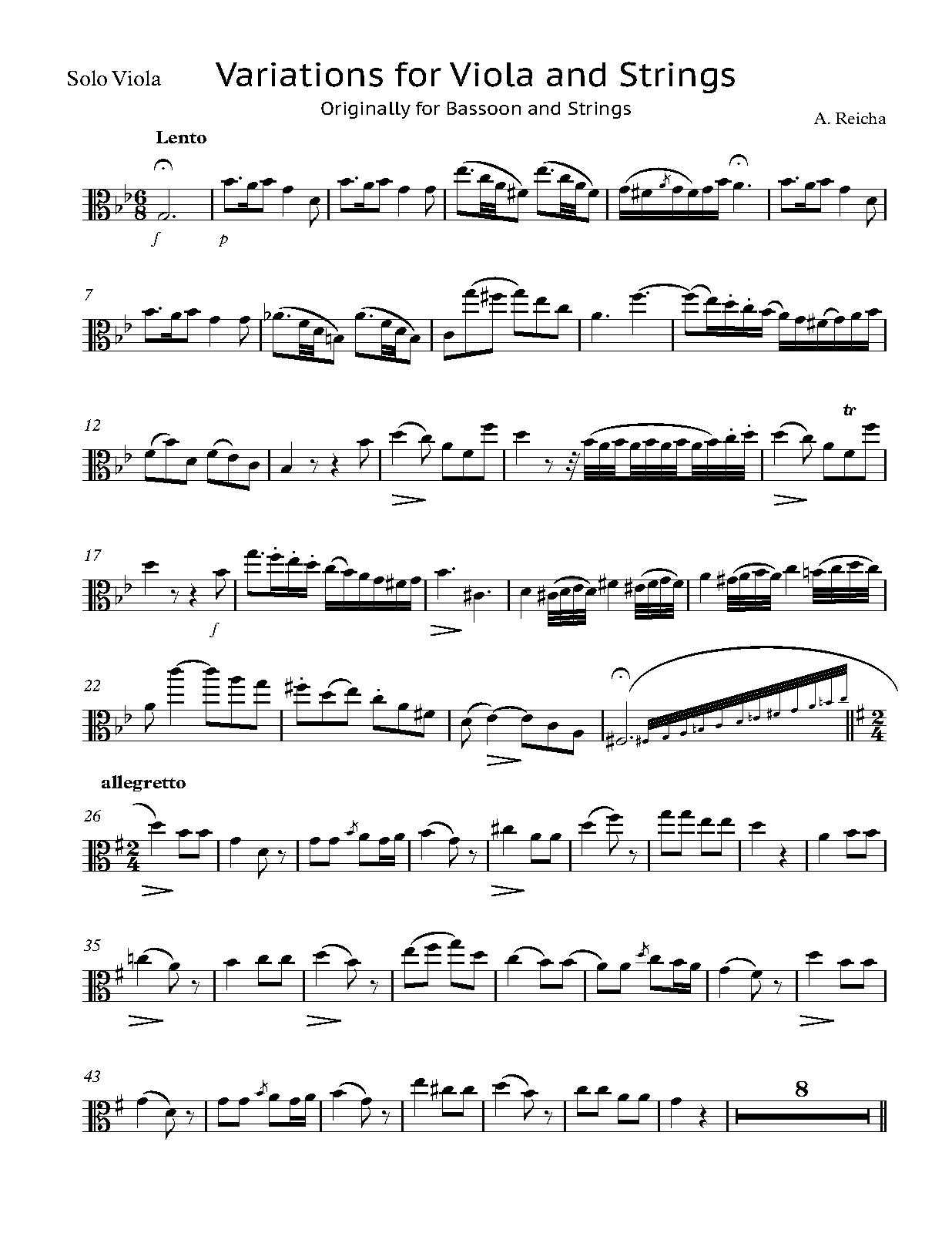 Variations for Bassoon and Strings (Reicha, Anton) IMSLP