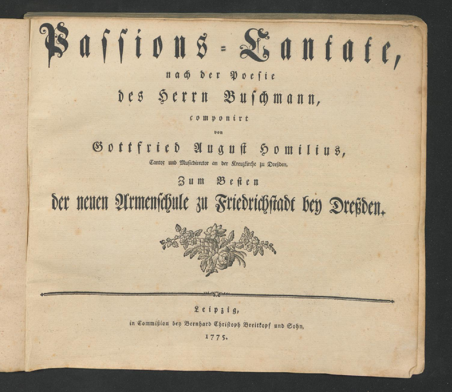 PassionsCantate, HoWV I.2 (Homilius, Gottfried August) IMSLP Free