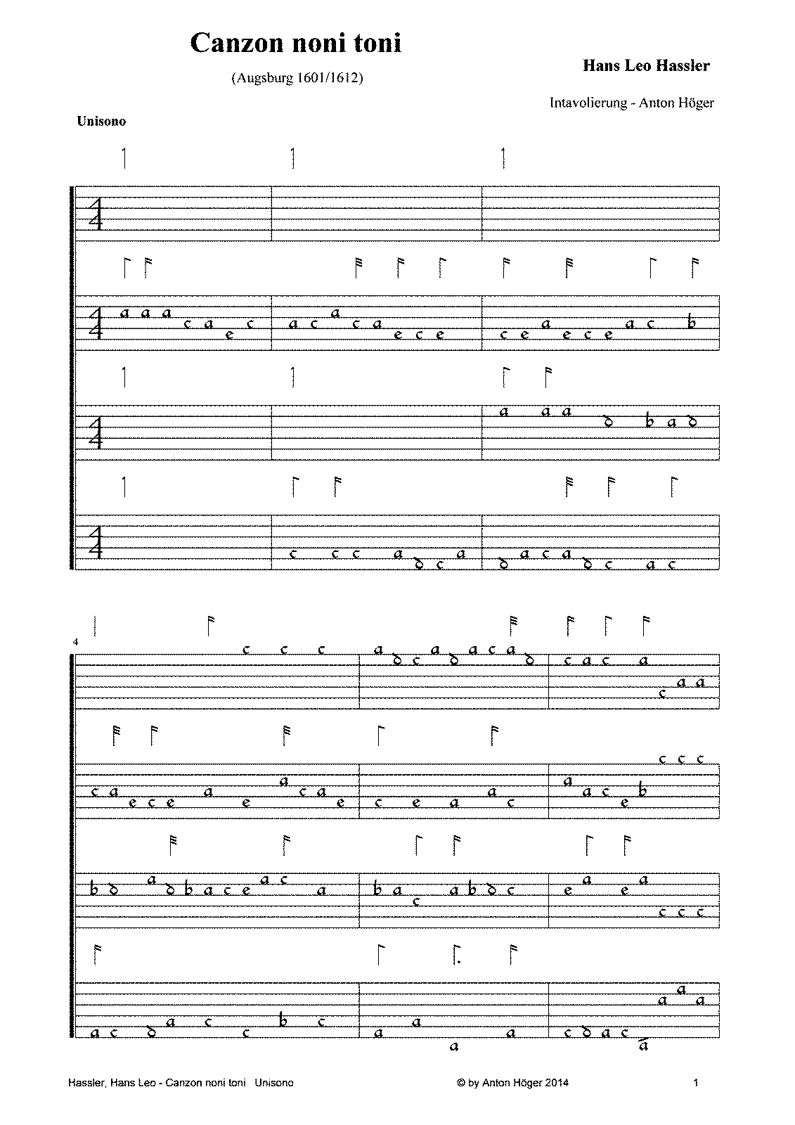 Canzon noni toni (Hassler, Hans Leo) - IMSLP