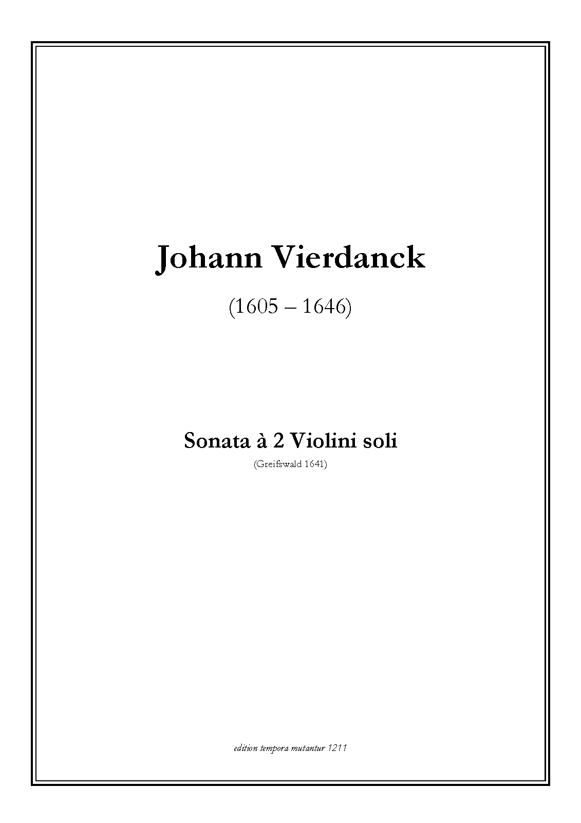 Sonata for 2 Violins (Vierdanck, Johann) IMSLP