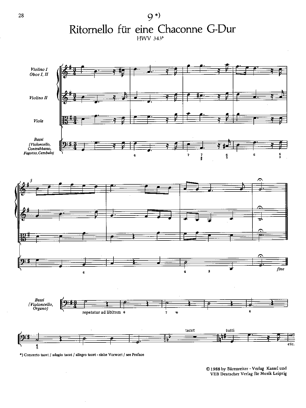 Ritornello in G major