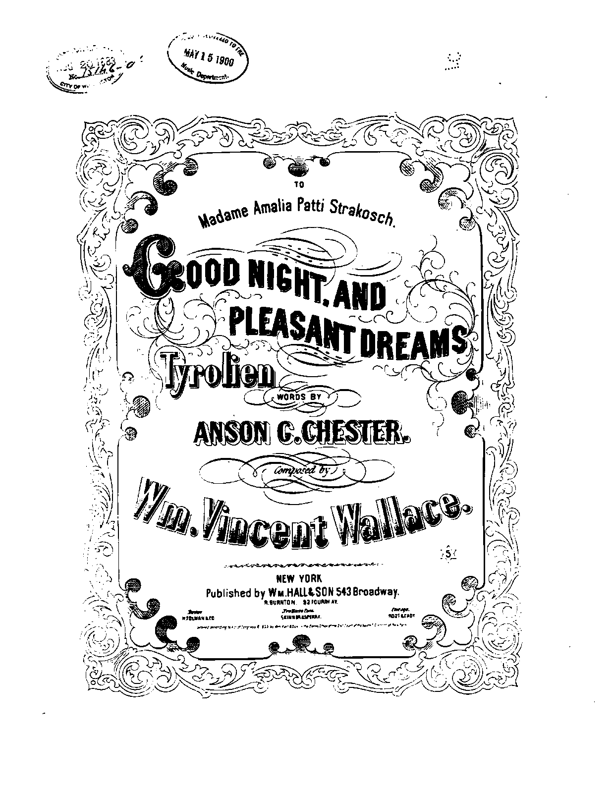 Good Night and Pleasant Dreams (Wallace, William Vincent) - IMSLP: Free Sheet Music PDF Download