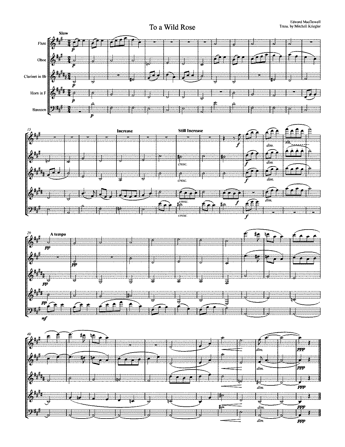 10 Woodland Sketches, Op.51 (MacDowell, Edward) - IMSLP: Free Sheet ...