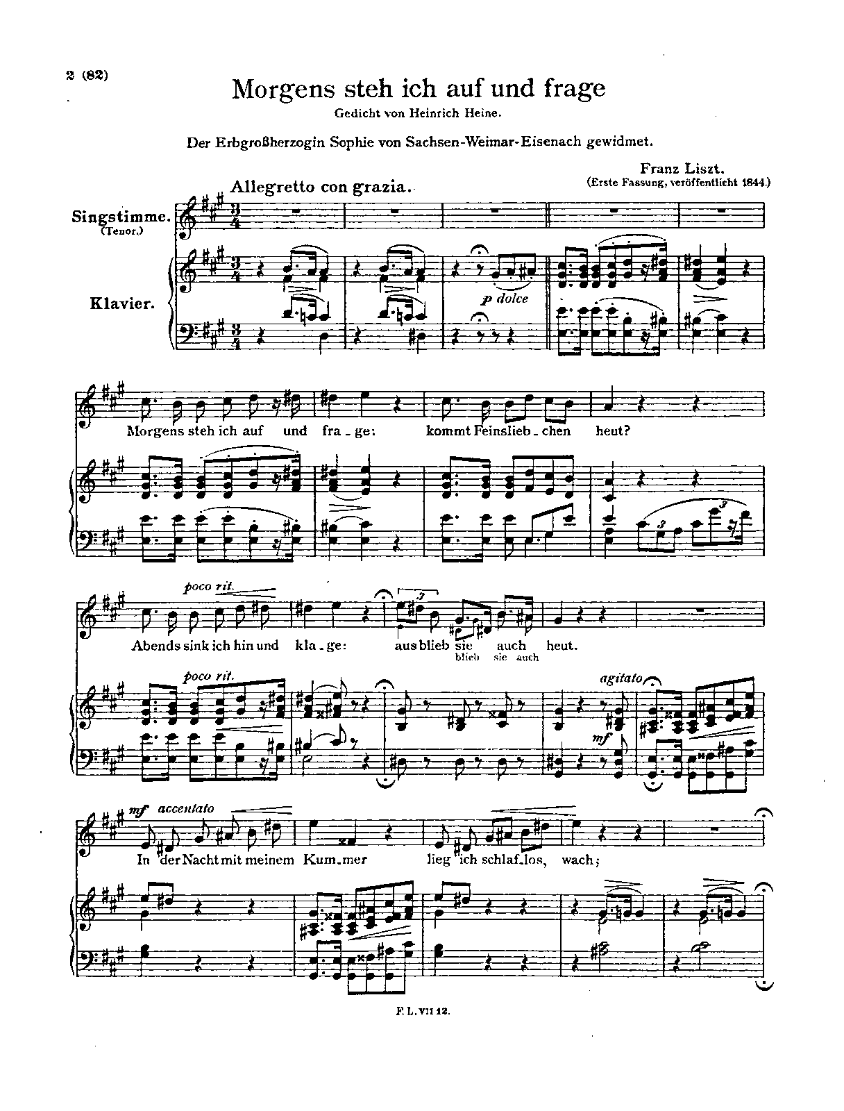 Morgens steh ich auf und frage