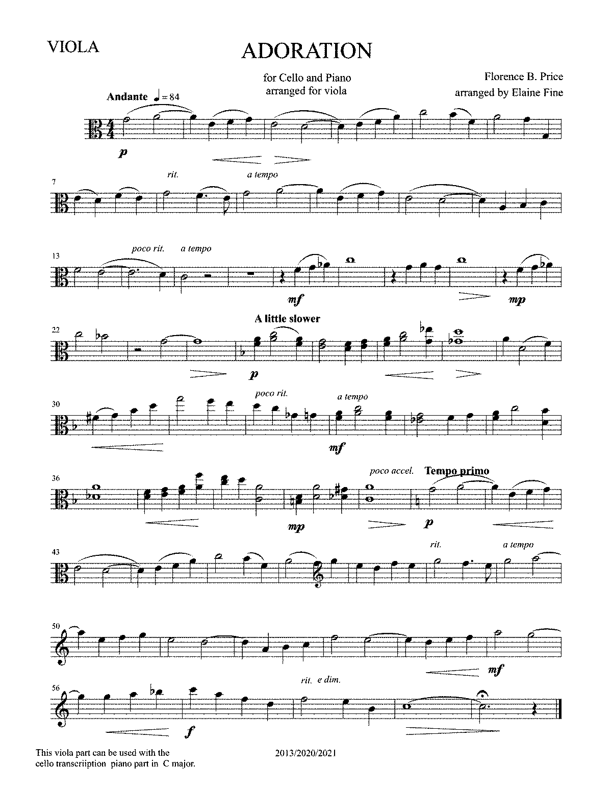 Adoration (Price, Florence) - IMSLP: Free Sheet Music PDF Download