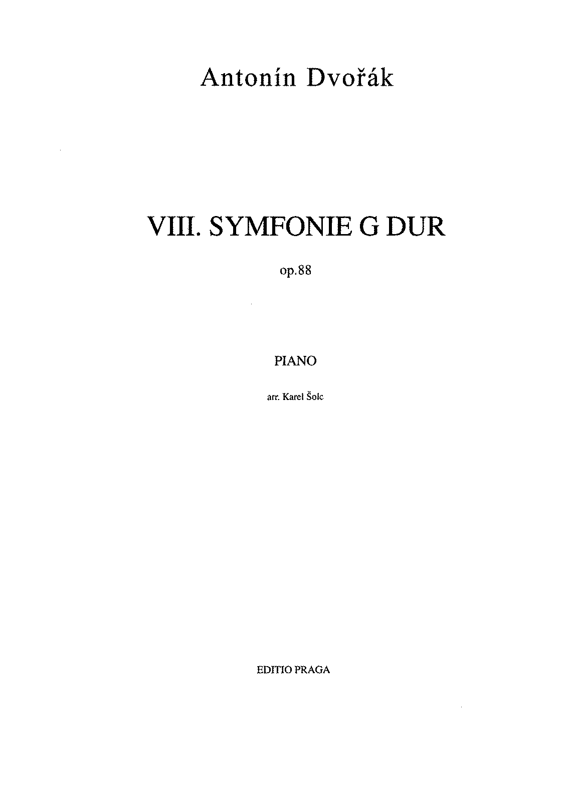 Symphony No8 Op88 Dvořák Antonín Imslp Free Sheet Music Pdf Download 2760