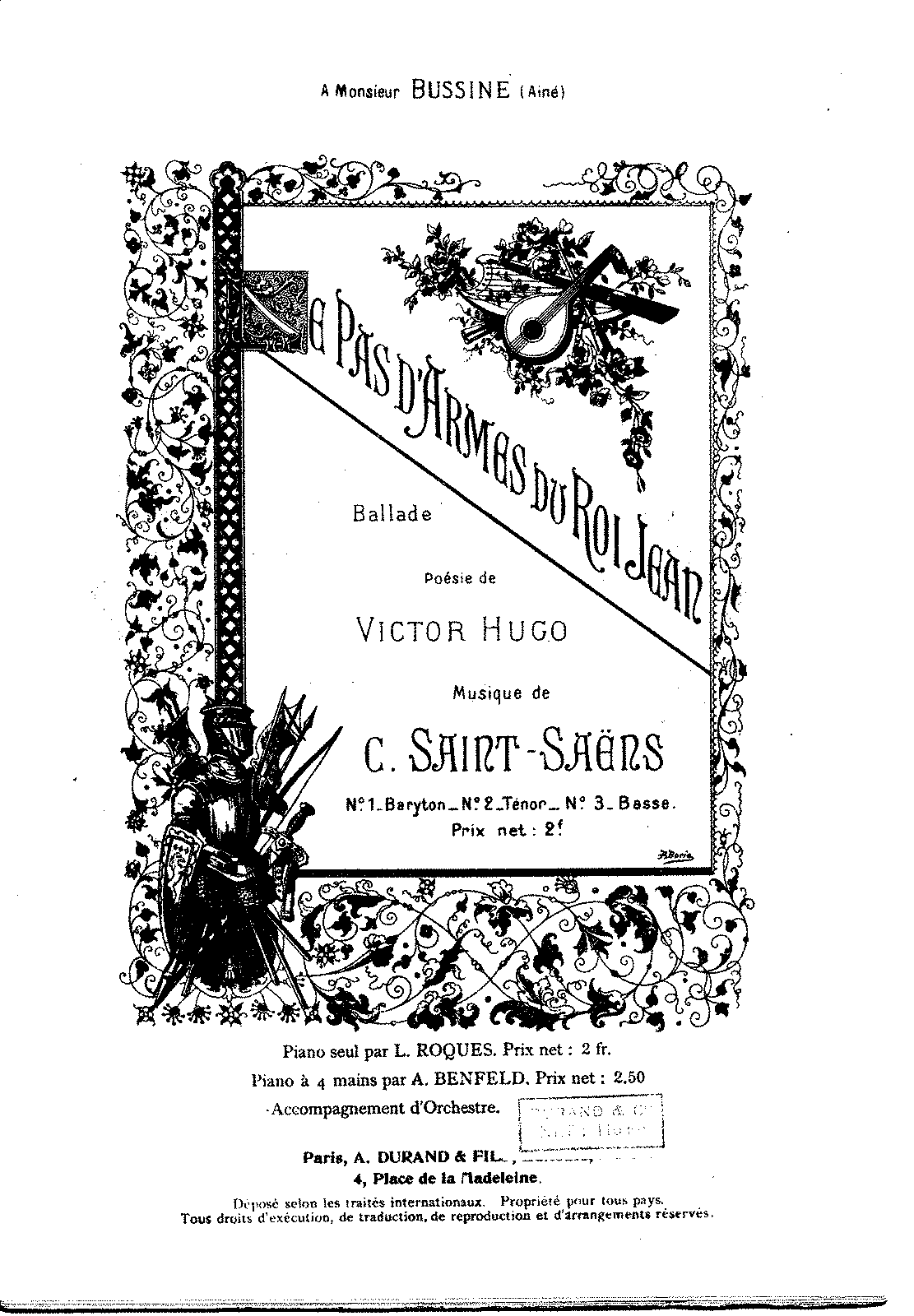 Le pas d'armes du Roi Jean (Saint-Saëns, Camille) - IMSLP