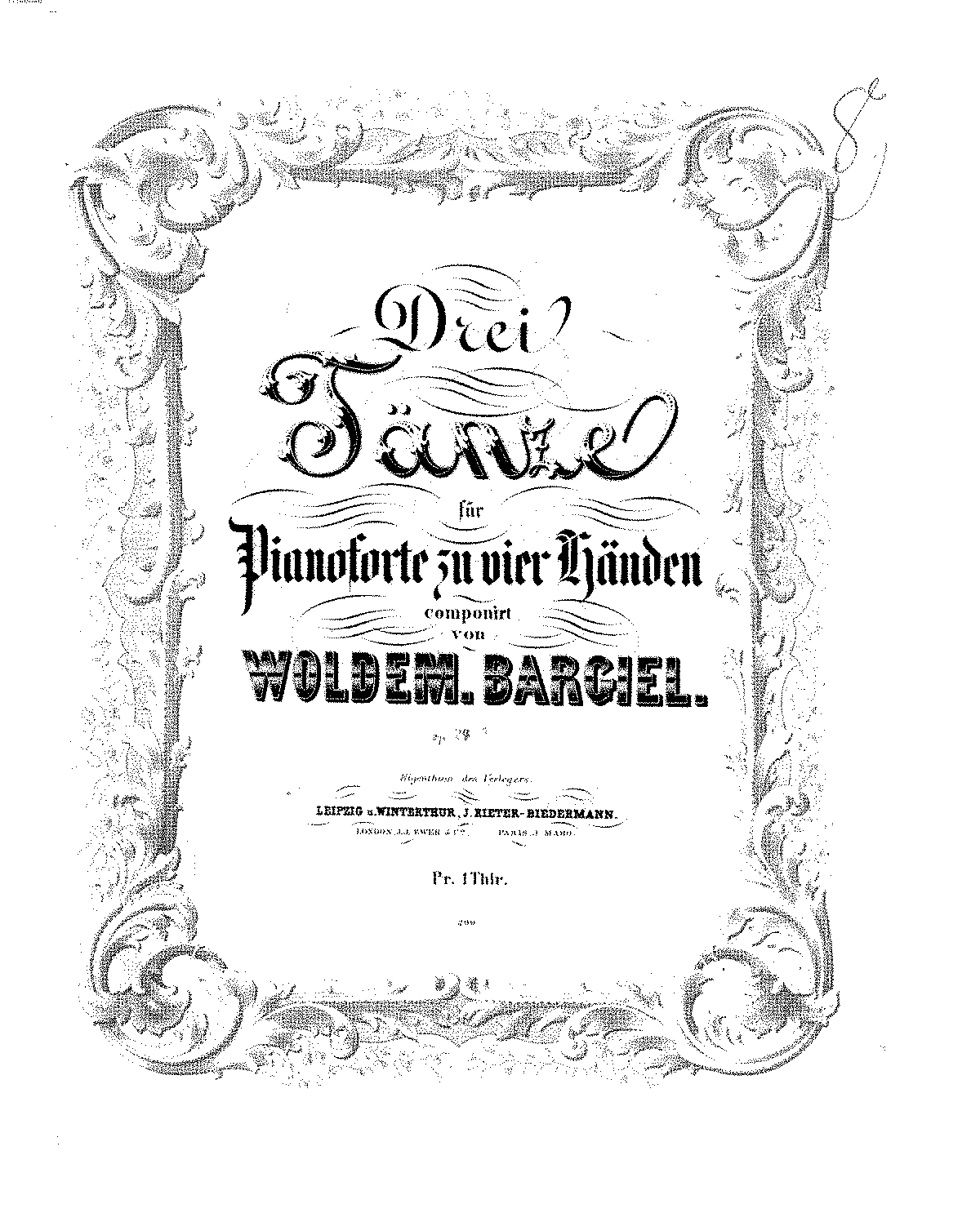 3 Danses Brillantes, Op.24 (Bargiel, Woldemar) - IMSLP: Free Sheet ...