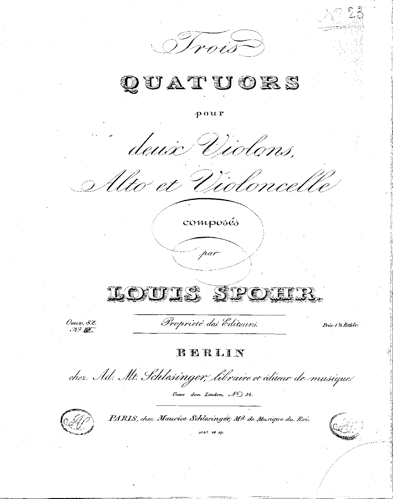 String Quartet No.25, Op.82 No.3 (Spohr, Louis) IMSLP