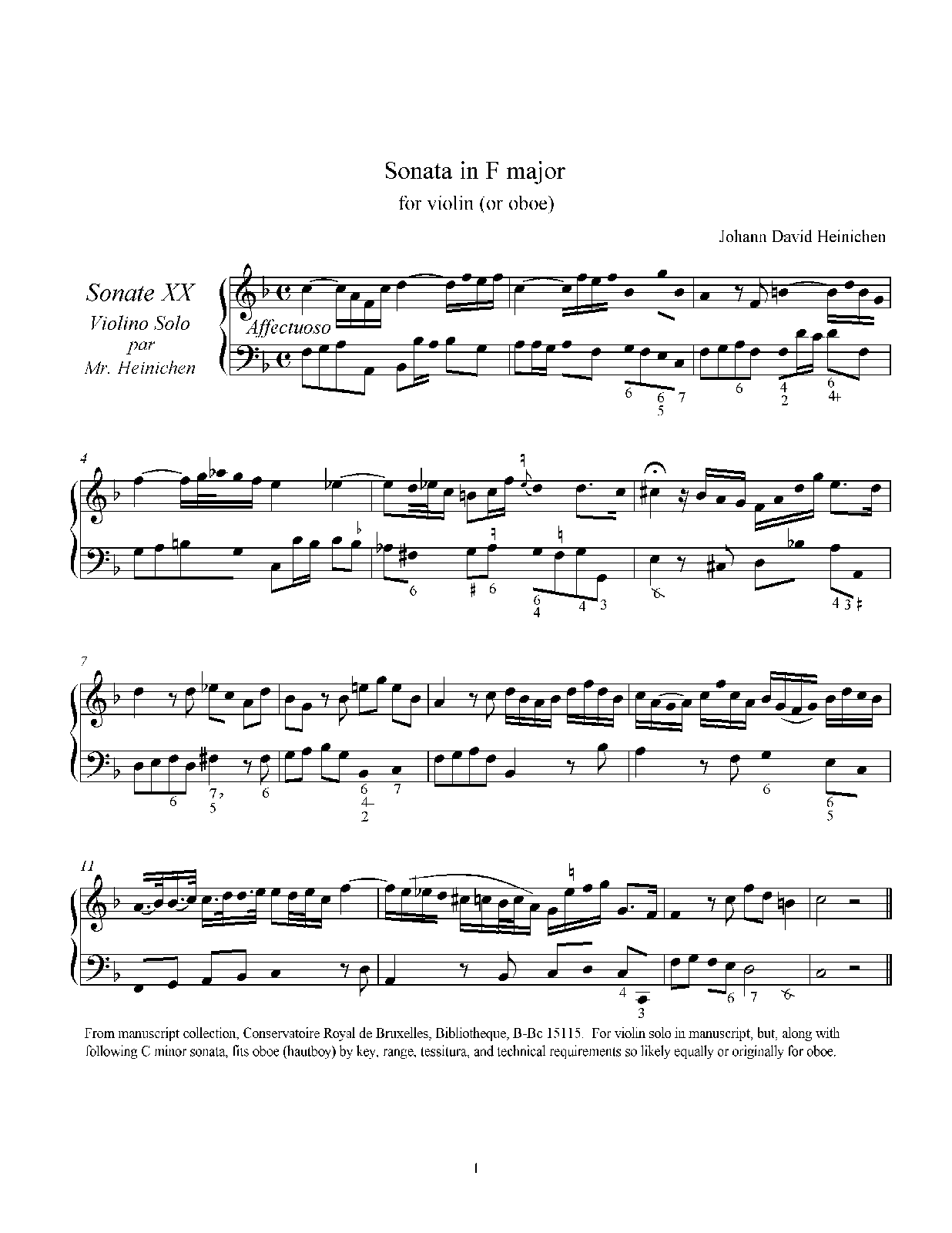 Oboe Sonata in F major, S.263 (Heinichen, Johann David) IMSLP