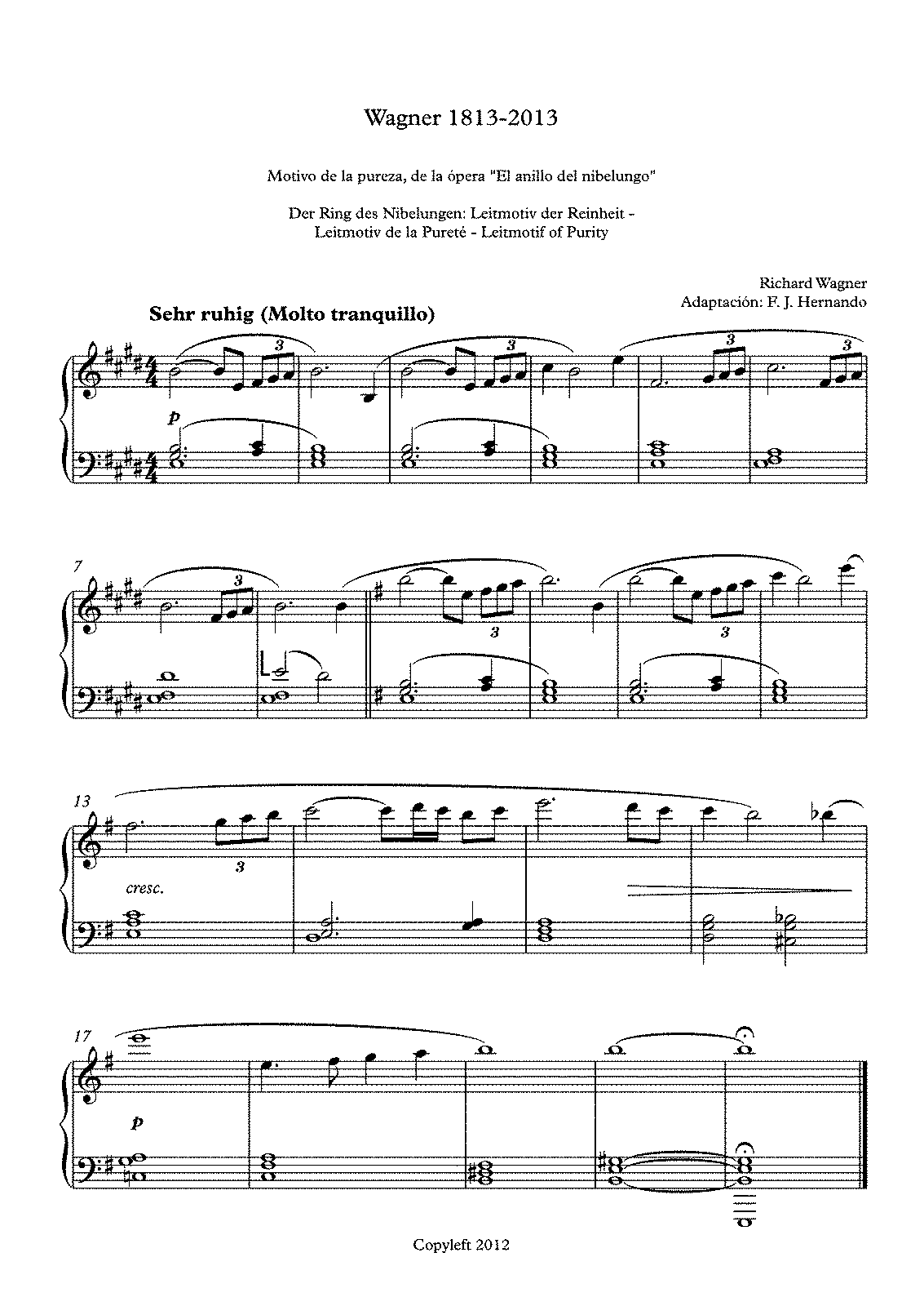 Wagner for Young Pianists (Wagner, Richard) - IMSLP: Free Sheet Music