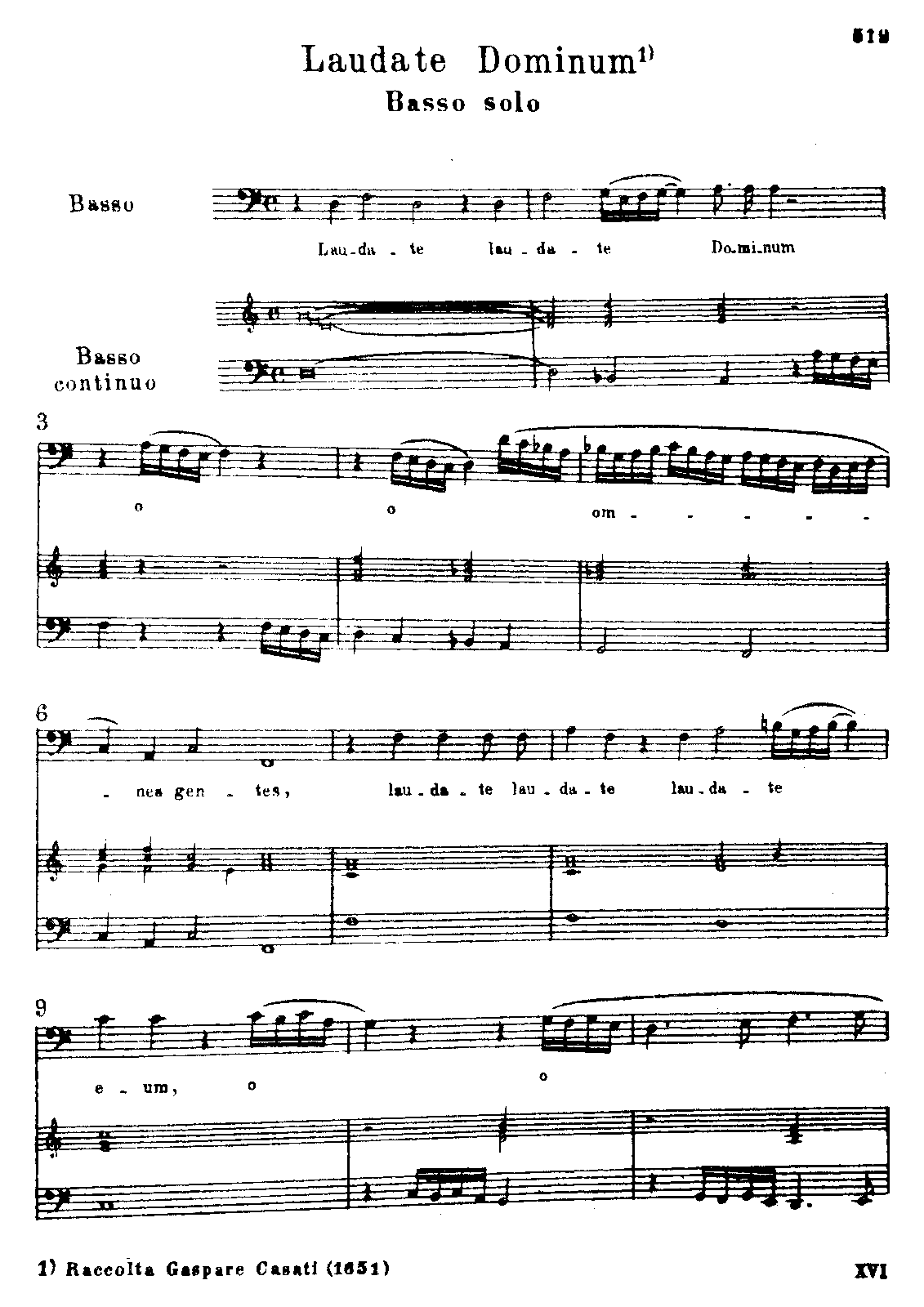 Laudate Dominum omnes gentes, SV 197a