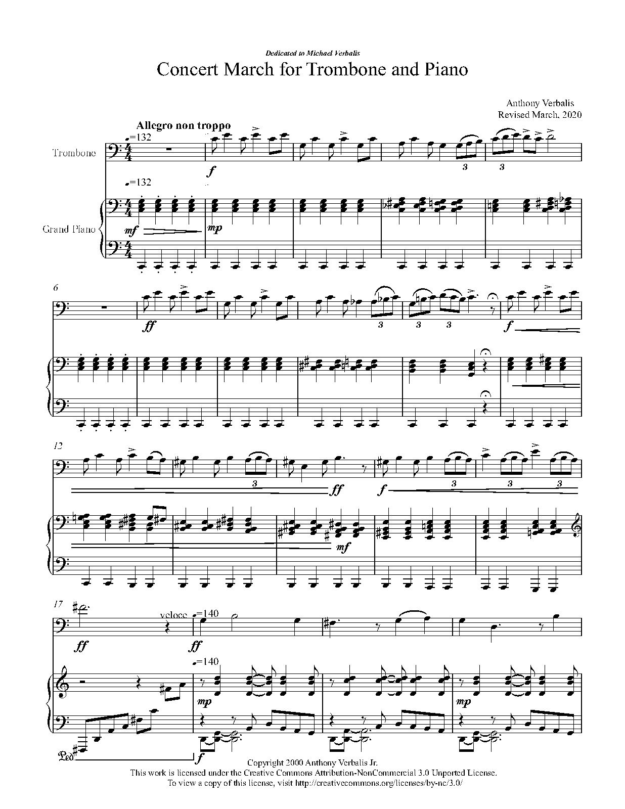 Concert March for Trombone and Piano (Verbalis, Anthony) IMSLP
