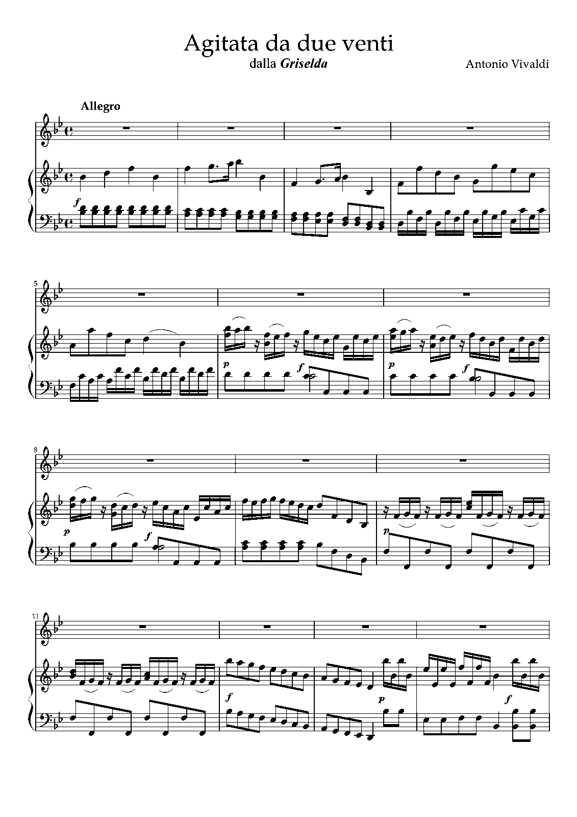 Griselda, RV 718 (Vivaldi, Antonio) IMSLP Free Sheet Music PDF Download