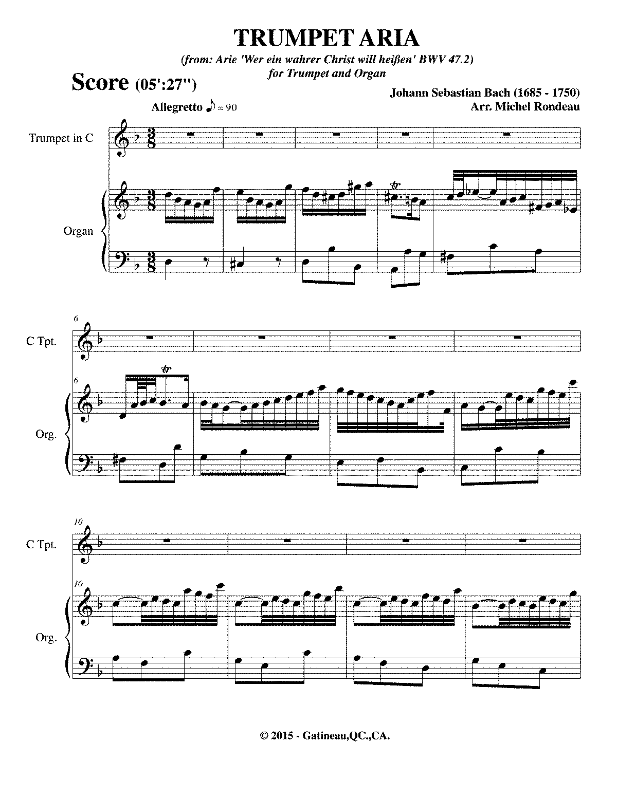 Wer sich selbst erhöhet, der soll erniedriget werden, BWV 47 (Bach ...