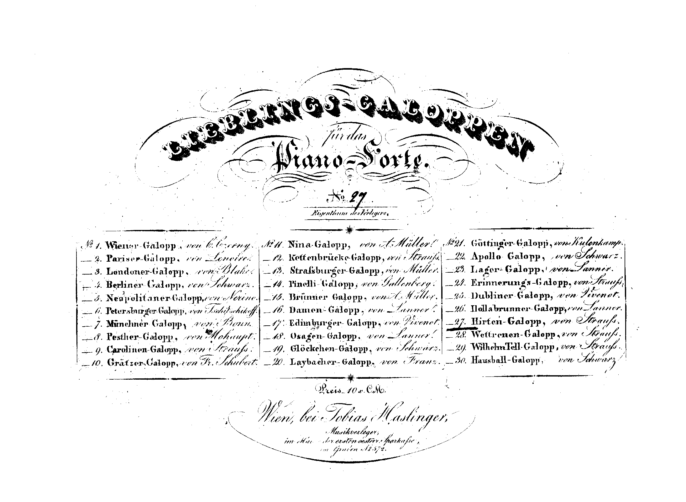 Hirten-Galopp, Op.28