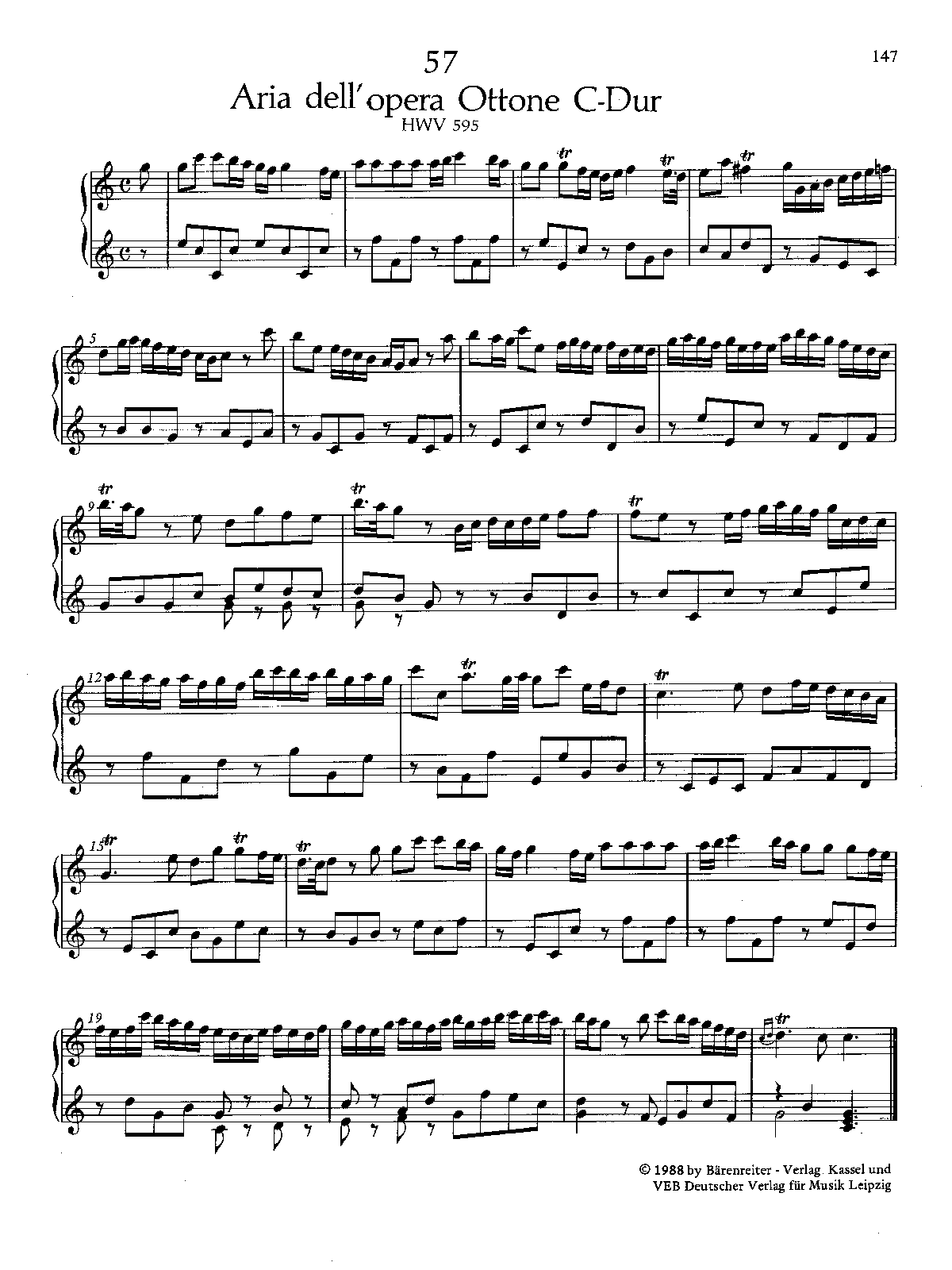 Air in C major, HWV 595