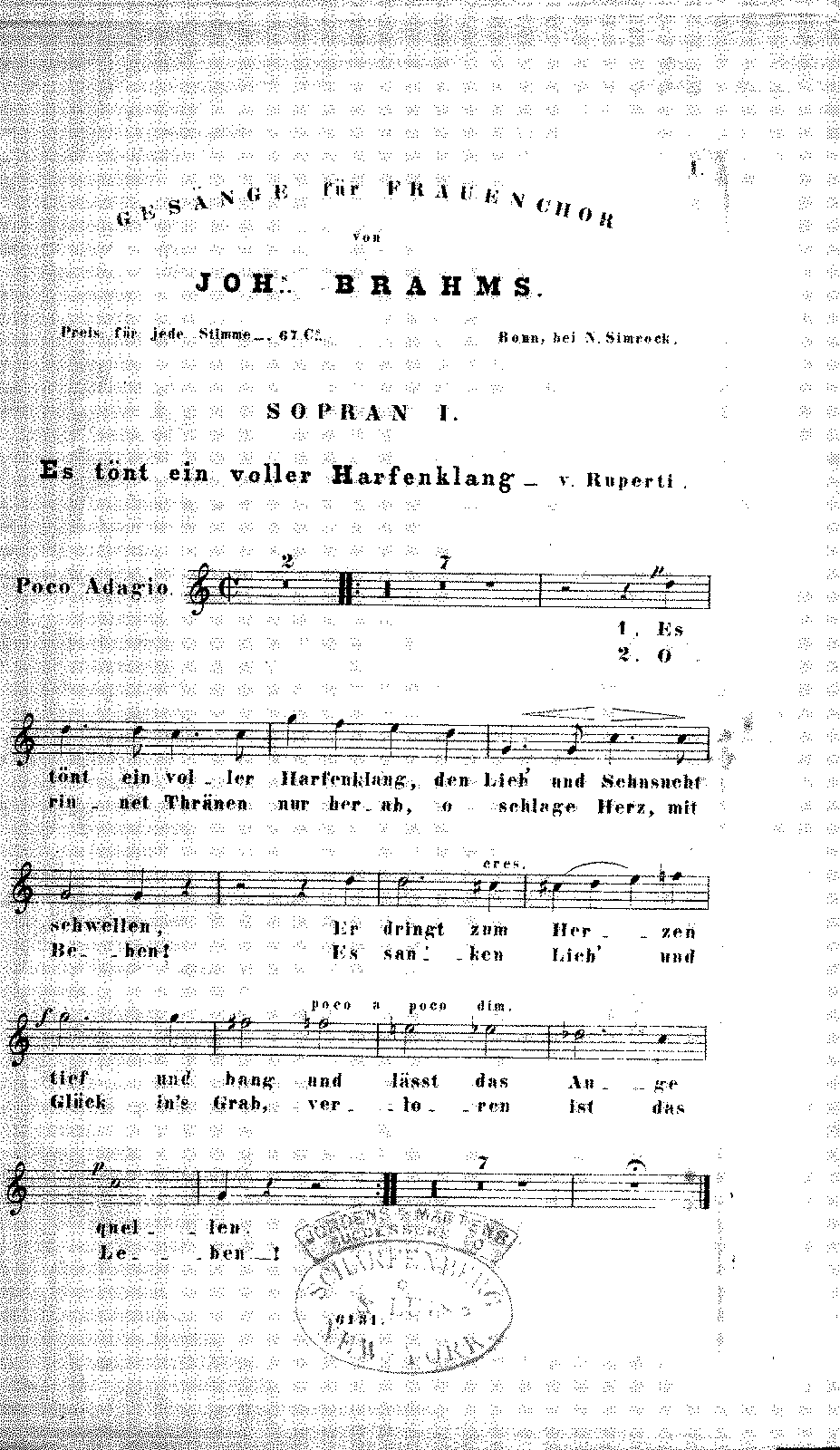 4 Songs, Op.17 (Brahms, Johannes) - IMSLP: Free Sheet Music PDF Download