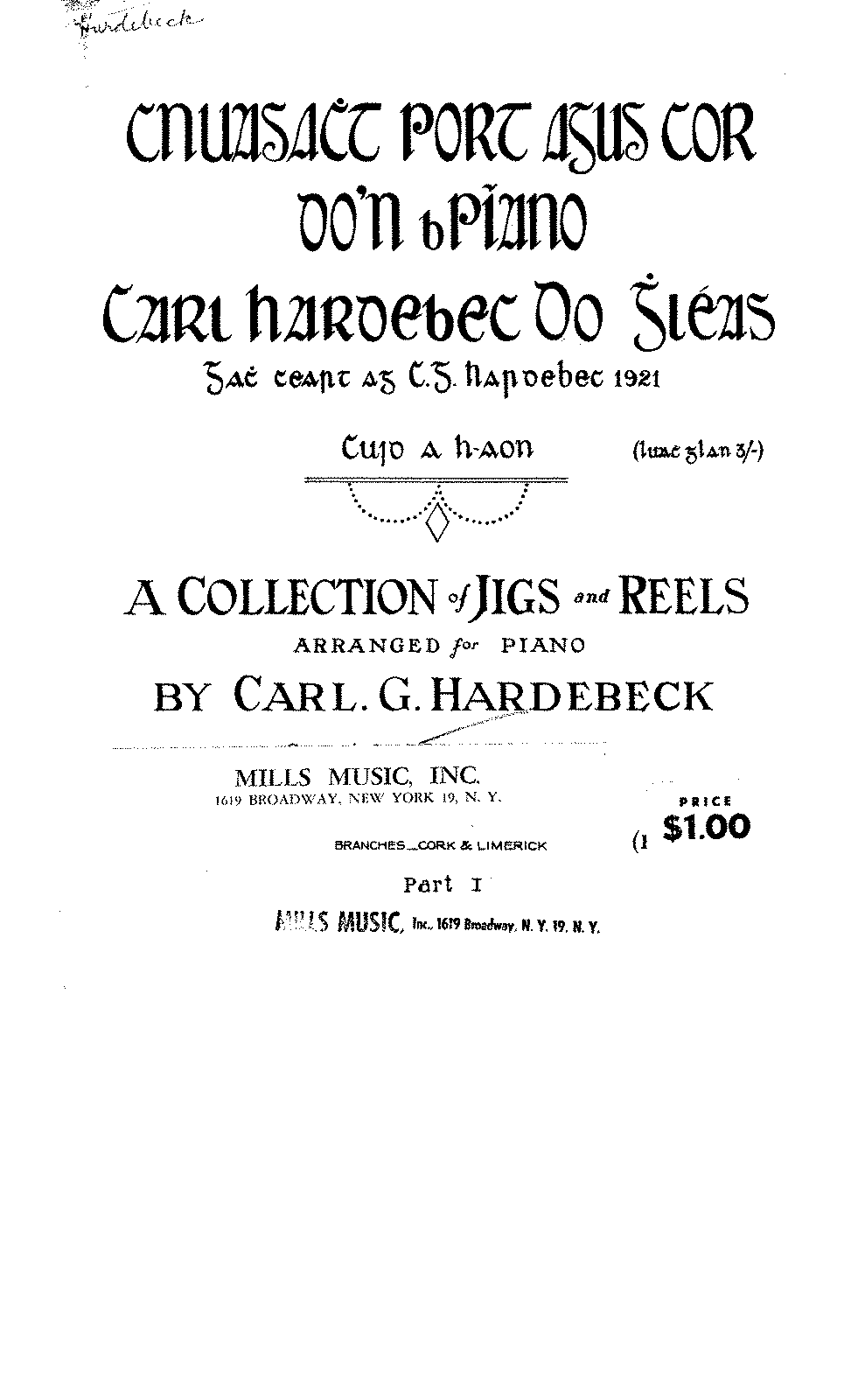 A Collection of Jigs and Reels (Hardebeck, Carl G.) - IMSLP