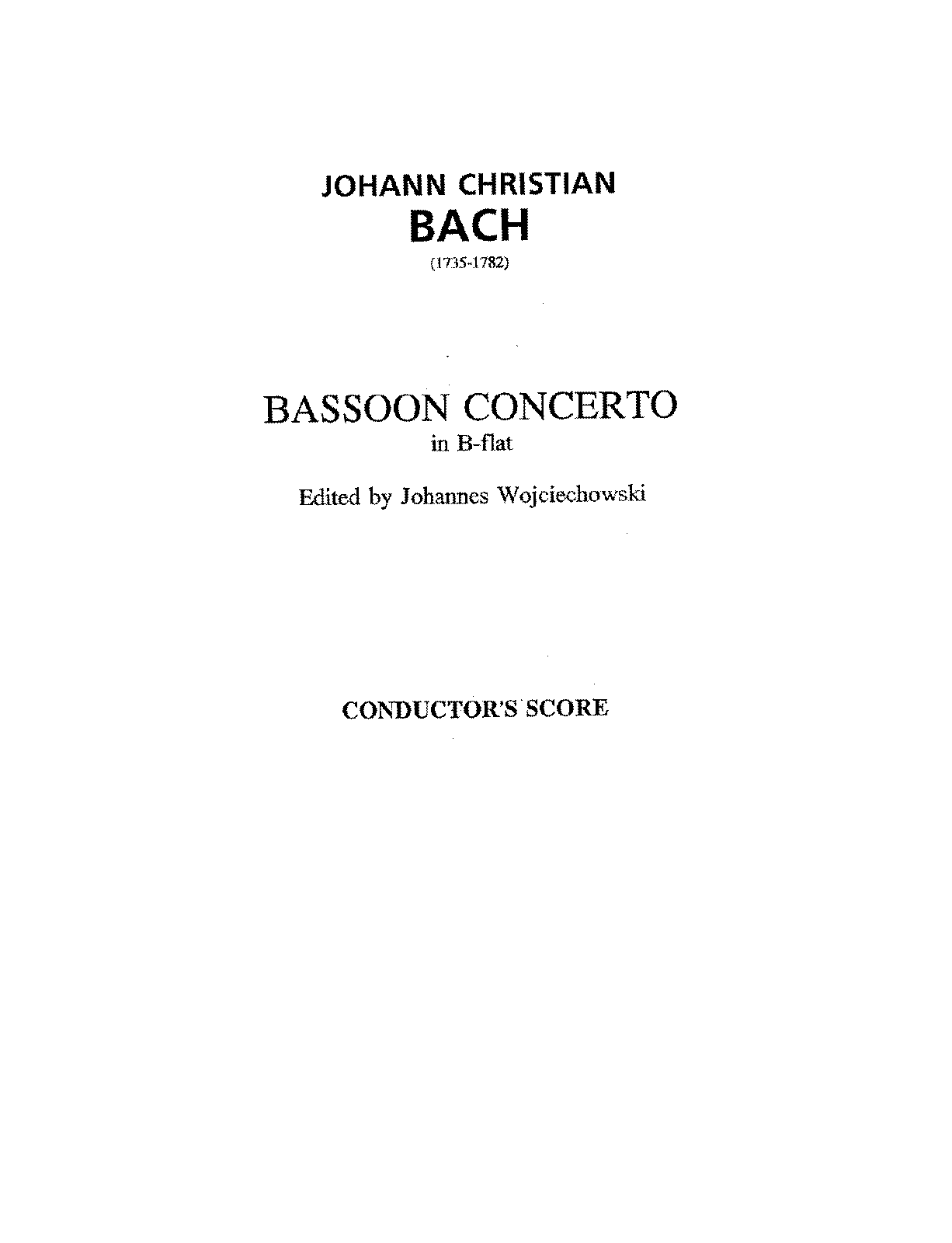 Bassoon Concerto in Bflat major, W.C 83 (Bach, Johann Christian) IMSLP