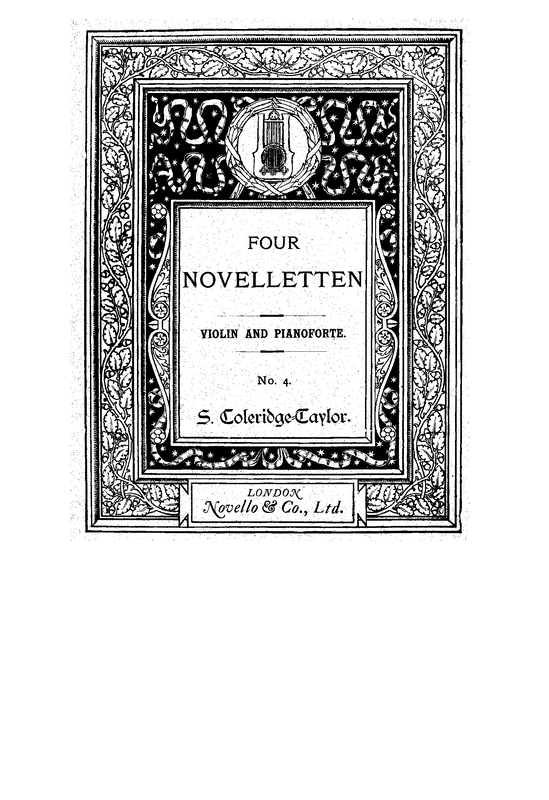 4 Novelletten for String Orchestra, Op.52 (ColeridgeTaylor, Samuel