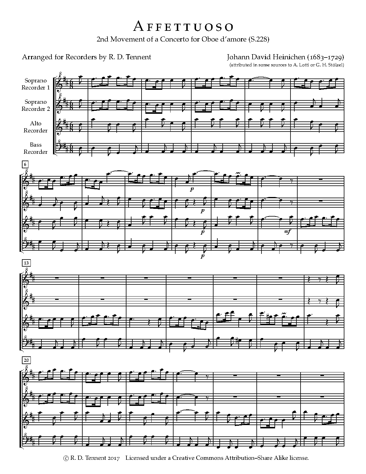 Concerto for Oboe d'amore in A major (Lotti, Antonio) IMSLP