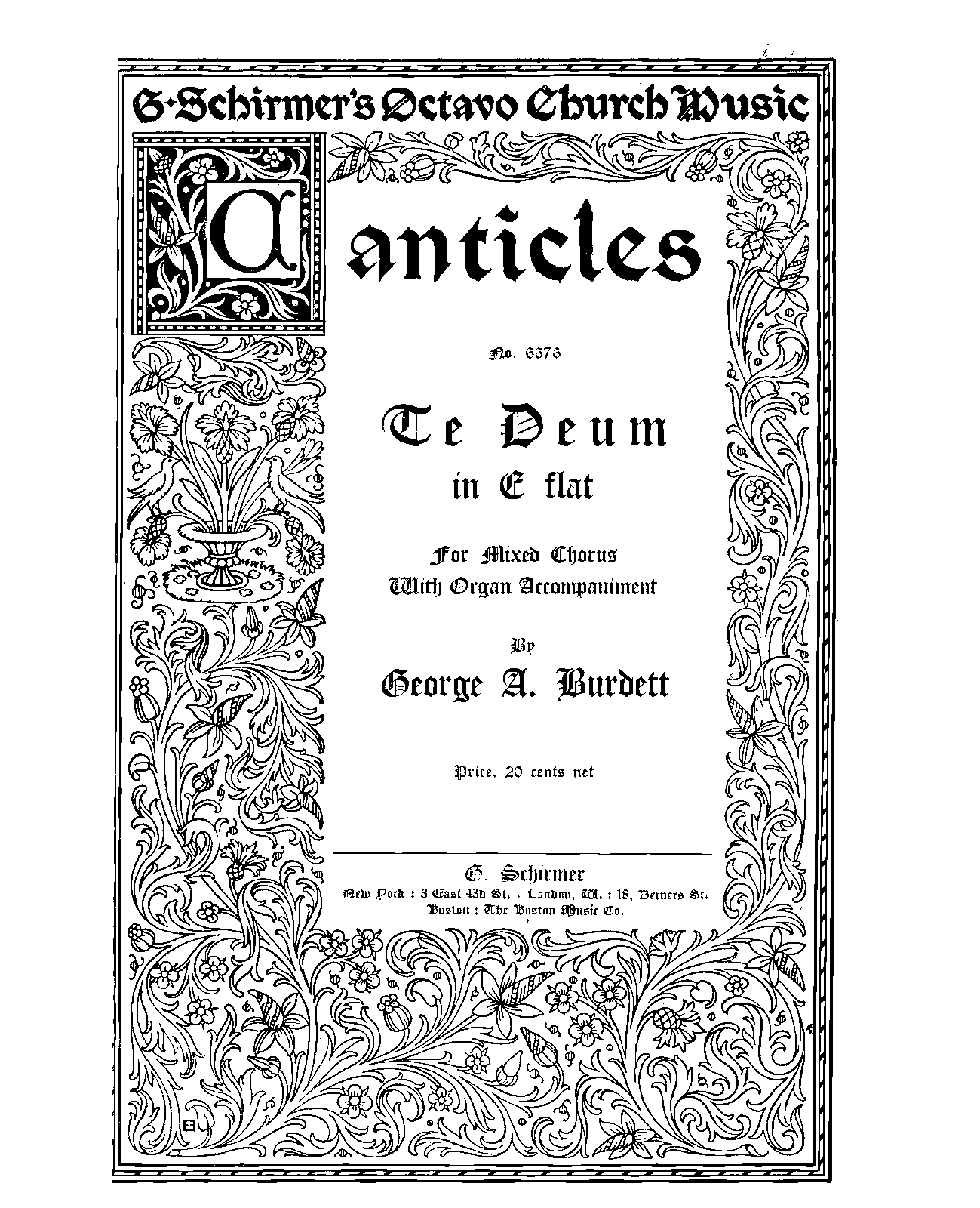 Te Deum in Eflat major (Burdett, Albert) IMSLP
