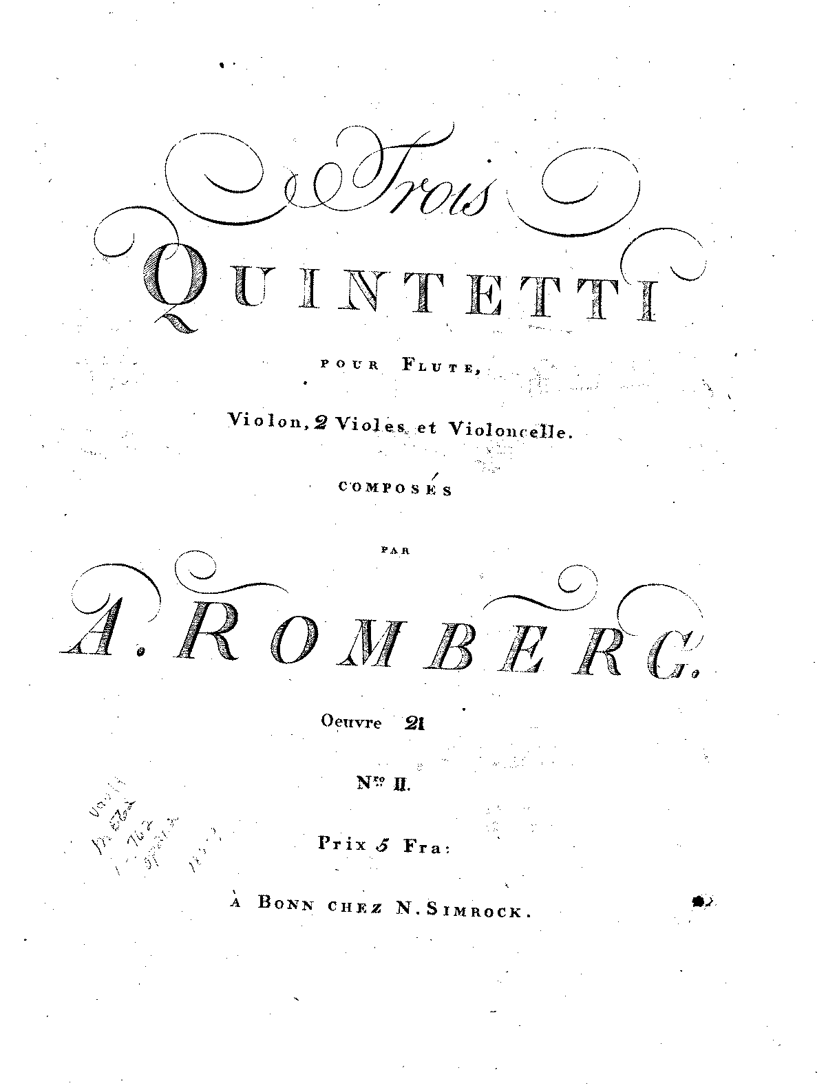 3 Flute Quintets, Op.21 (Romberg, Andreas) - IMSLP