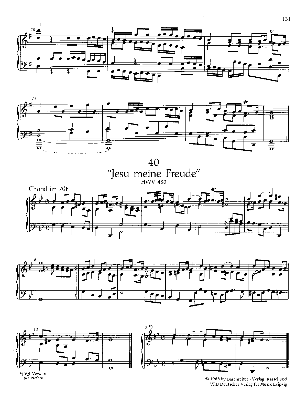 Chorale prelude "Jesu, meine Freude"