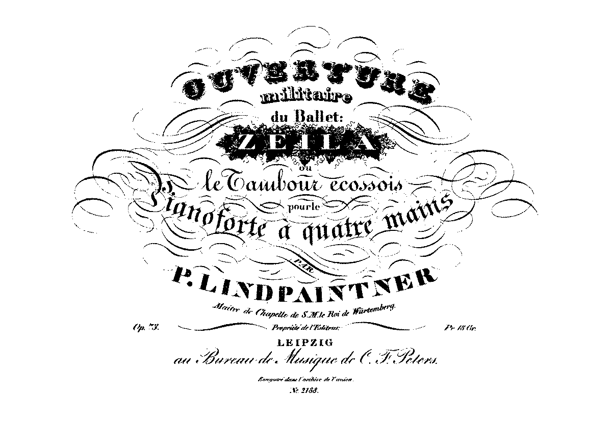 Zëila, Op.73 (Lindpaintner, Peter Joseph von) - IMSLP