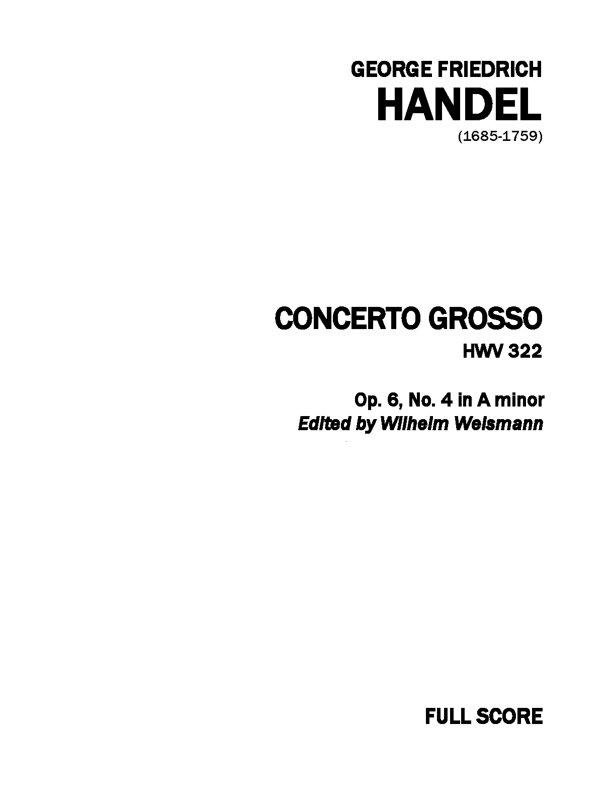 Concerto Grosso in A minor
