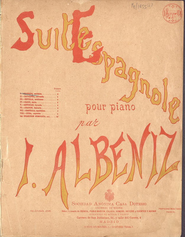 Suite española No.1, Op.47 (Albéniz, Isaac) IMSLP Free Sheet Music