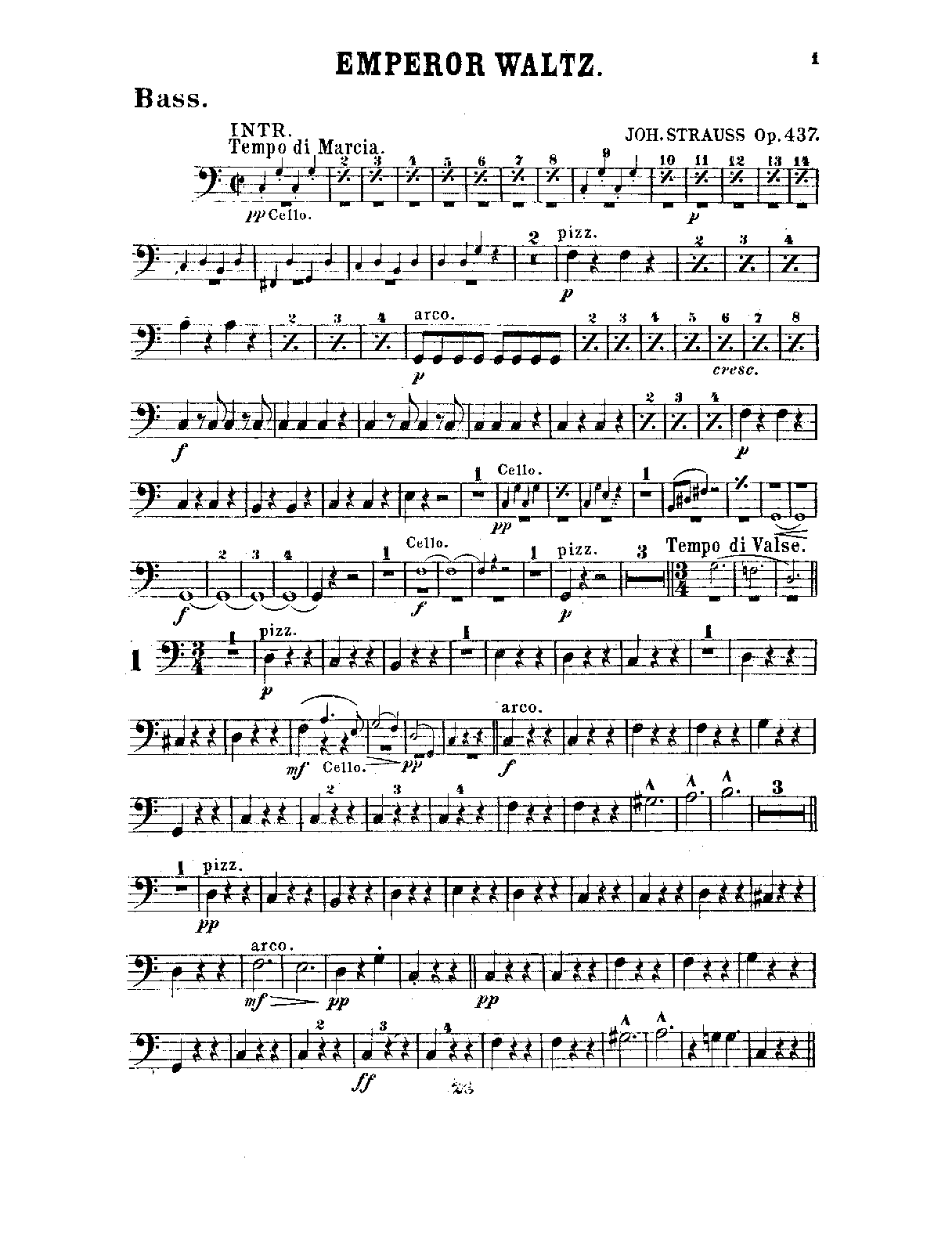 File:PMLP39963-Strauss Jr. Kaiser-Walzer, Op.437 (arr. Orch. Seredy) - Basses.pdf