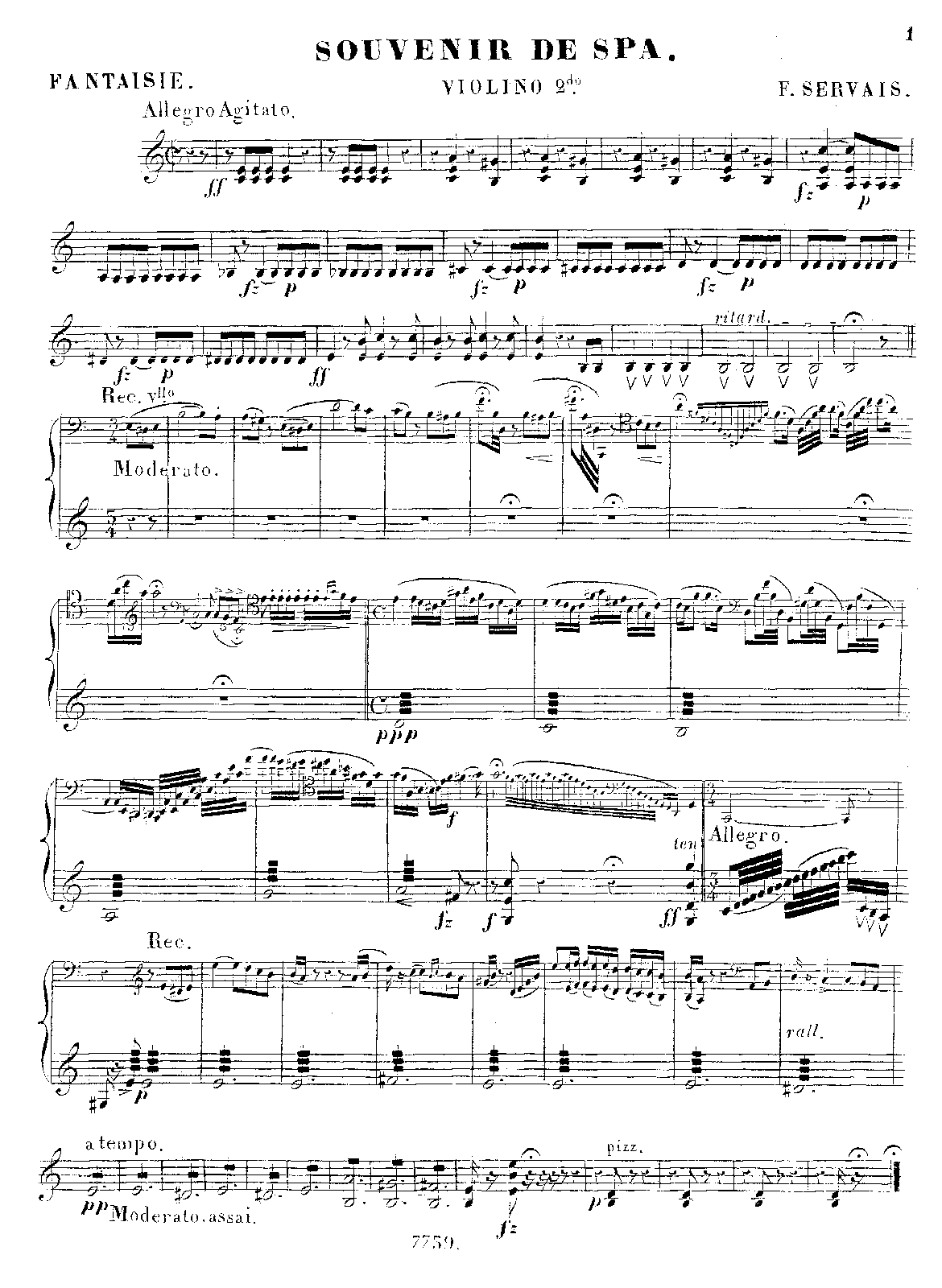 File:PMLP17381-Servais - Souvenir De Spa Op2 Quartet accom (clean) Violin2.pdf