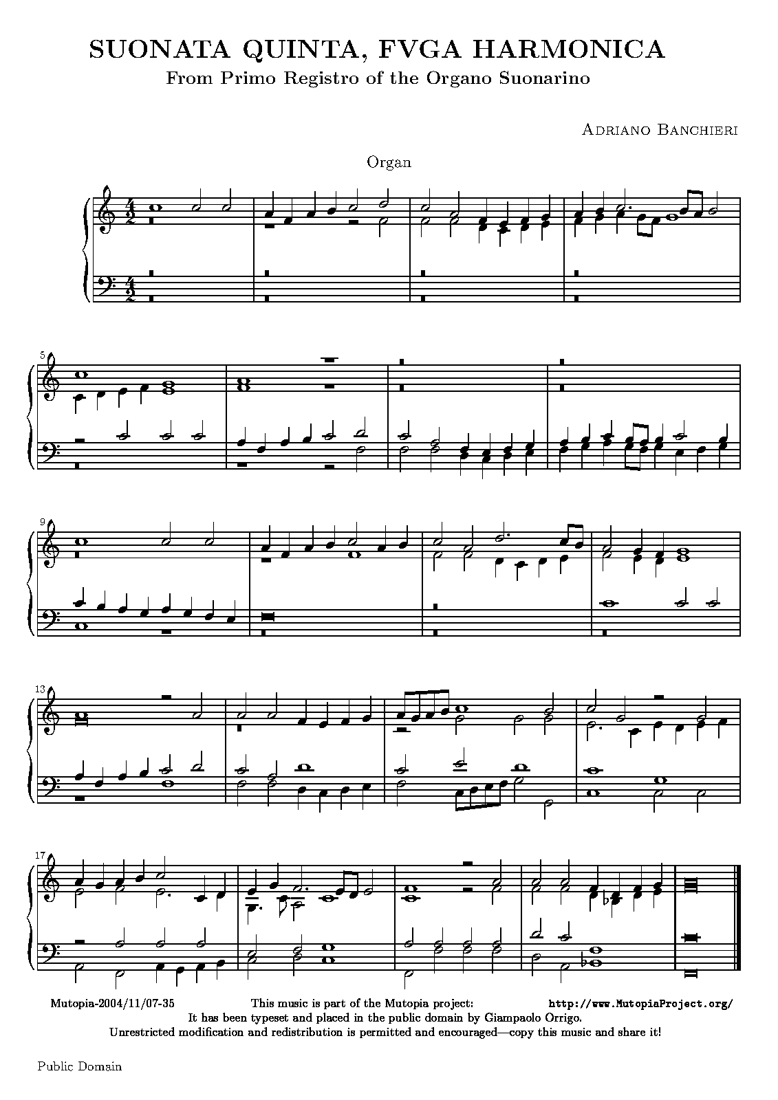 File:Banchieri - Organo Suonarino-Primo Registro - Suonata Quinta, Fuga Harmonica.pdf