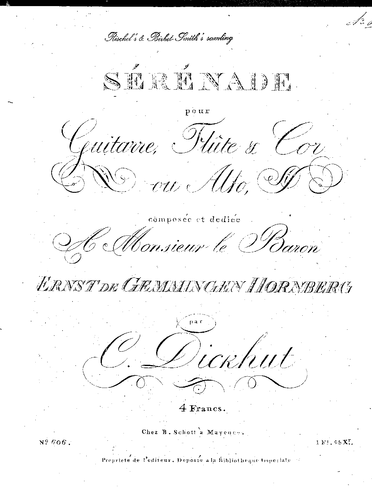 Sérénade pour Guitarre, Flûte et Cor ou Alto (Dickhut, Christian) IMSLP