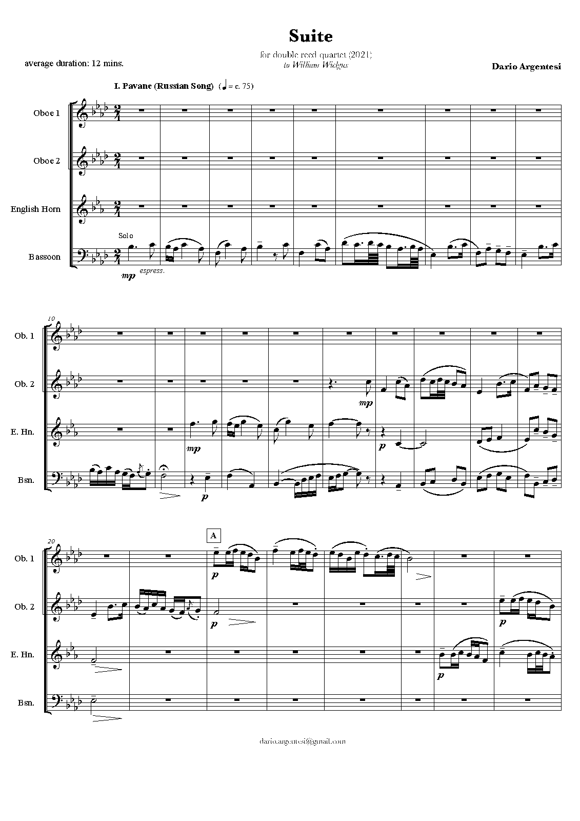 Suite for Double Reed Quartet (Argentesi, Dario) IMSLP