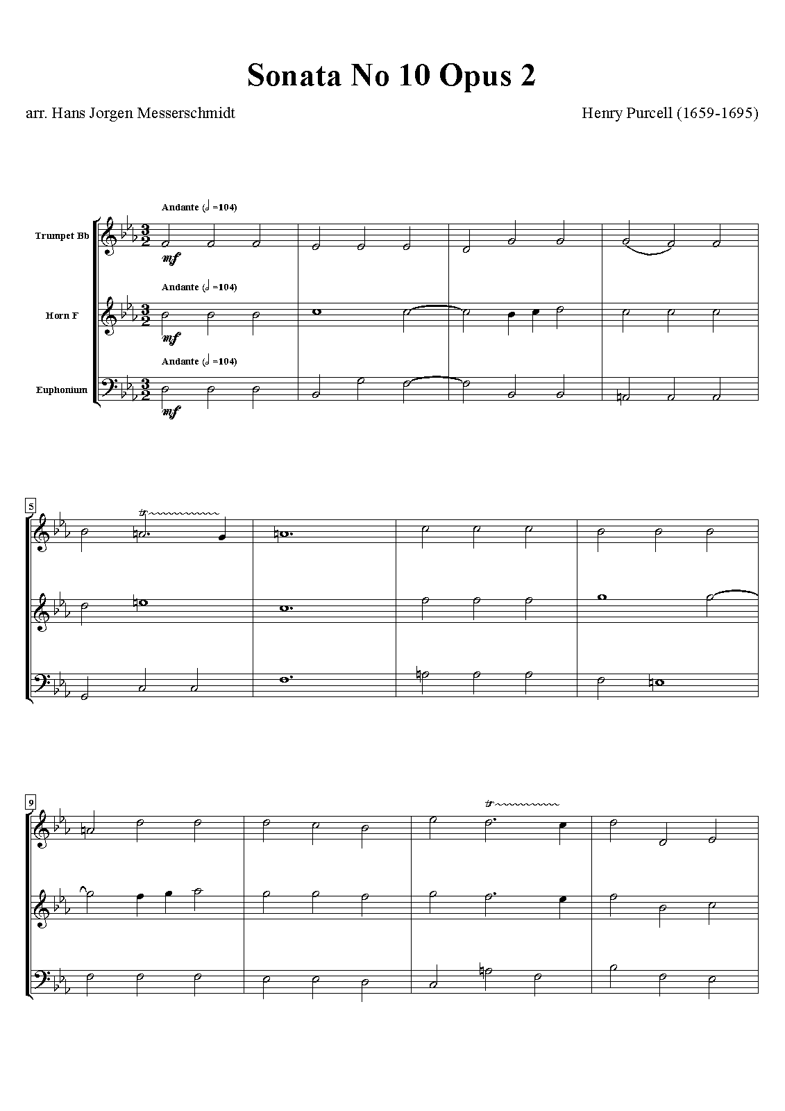 Sonata in 3 parts No. 10