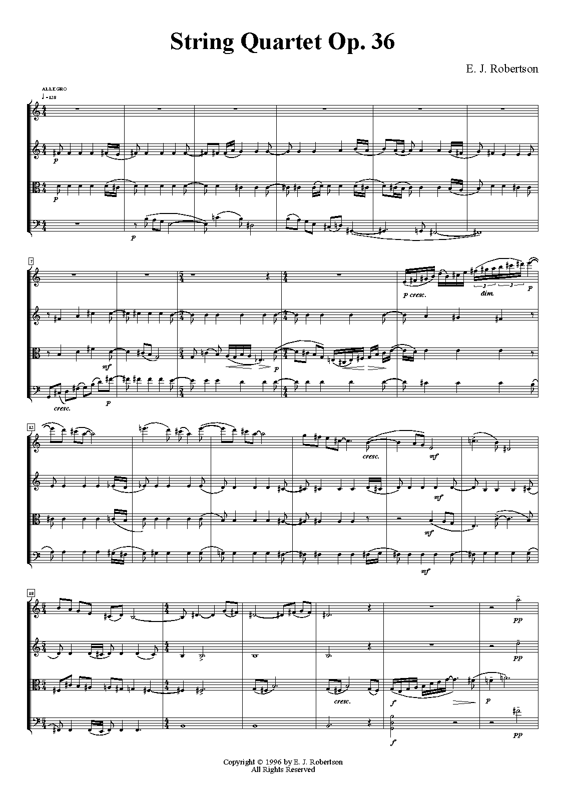 String Quartet, Op.36 (Robertson, Ernest John) IMSLP