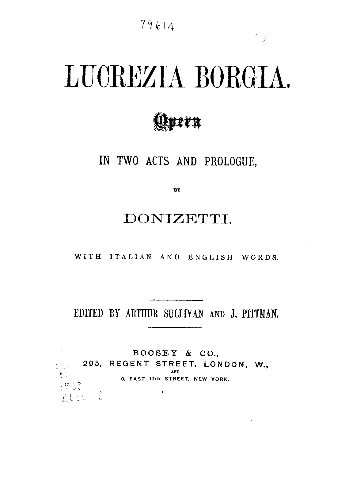 Lucrezia Borgia Donizetti Gaetano IMSLP Free Sheet Music PDF Download   3110840c06b7a60125e552c0a1b9b0c6490d3e10 