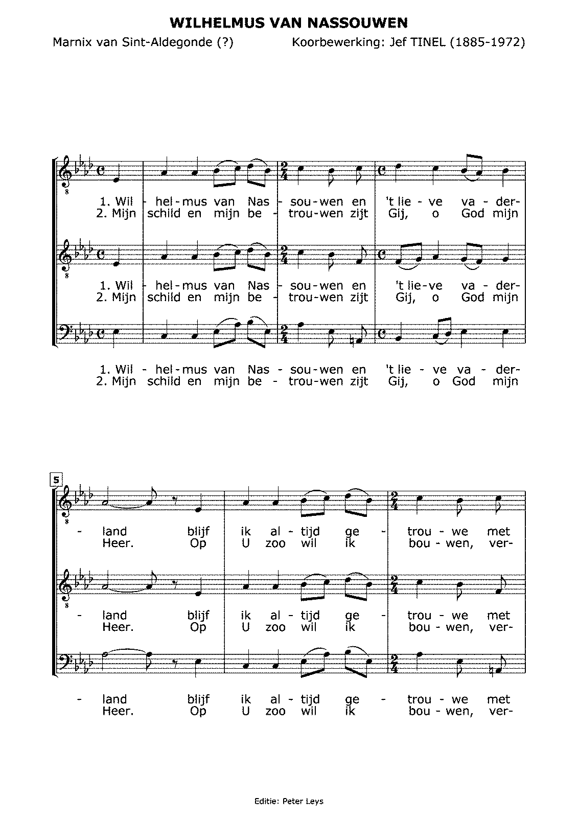 Wilhelmus van Nassouwen (Tinel, Jef) - IMSLP