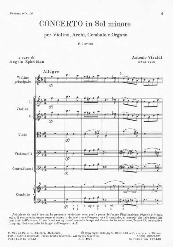 Violin Concerto in G minor