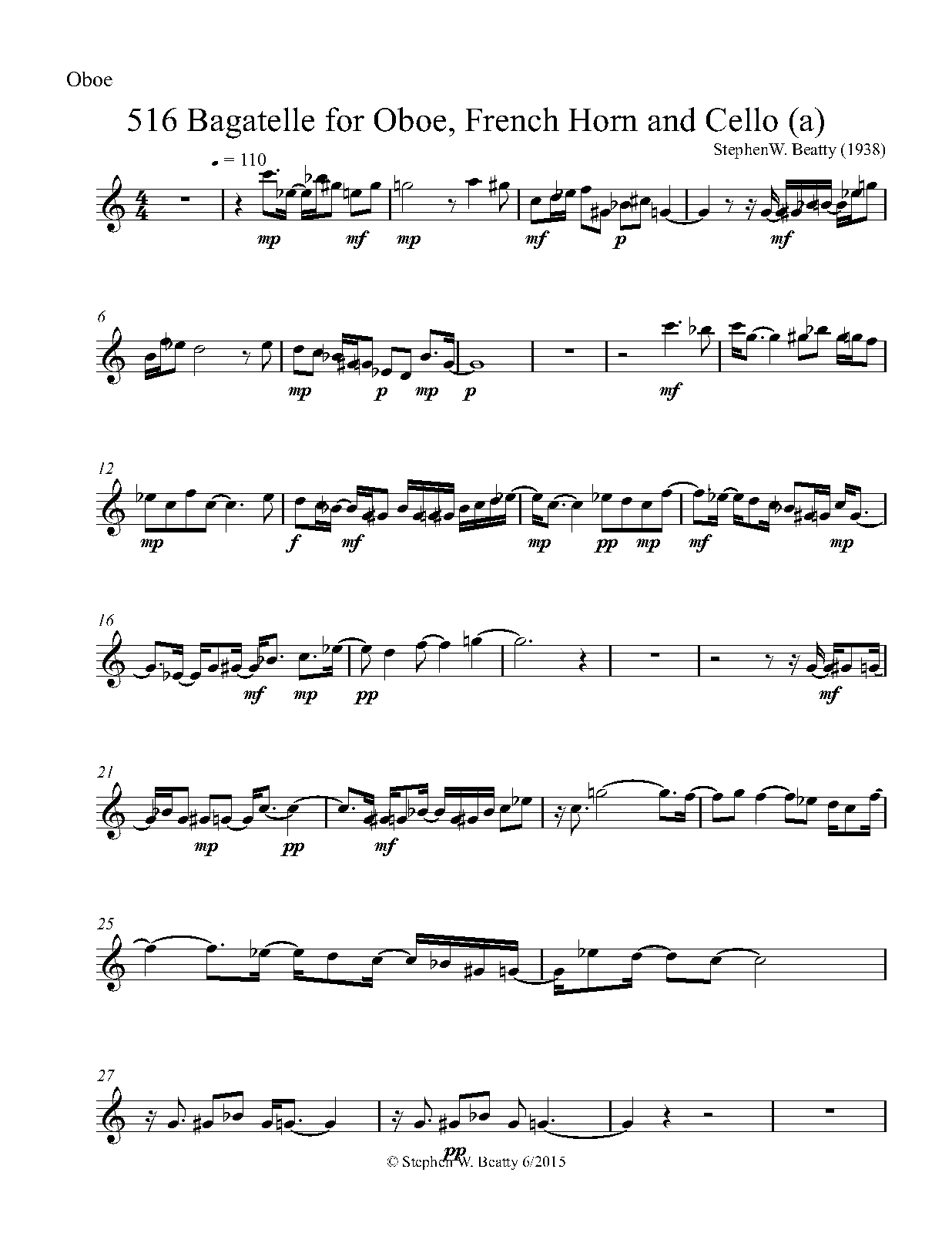 Bagatelle for Oboe, Horn and Cello, Op.516 (Beatty, Stephen W.) IMSLP