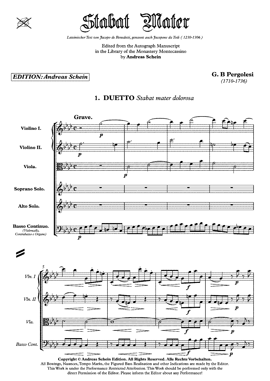 Stabat Mater, P.77 (Pergolesi, Giovanni Battista) - IMSLP: Free Sheet ...