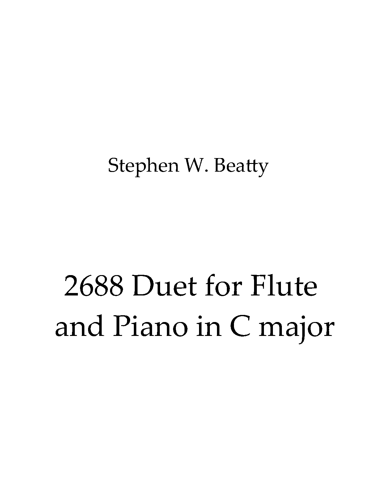 Duet for Flute and Piano in C major, Op.2688 (Beatty, Stephen W.) IMSLP