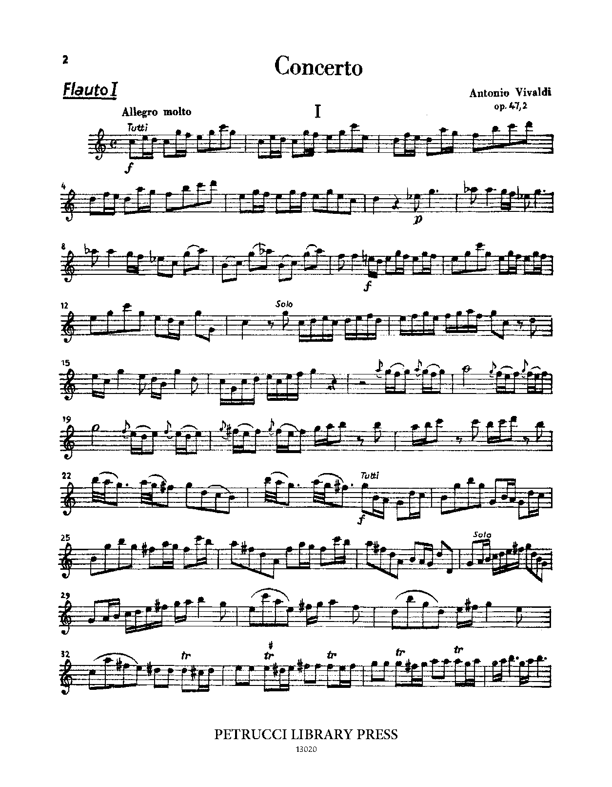 Concerto for 2 Flutes in C major, RV 533 (Vivaldi, Antonio) IMSLP